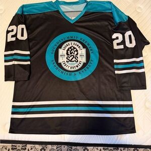 Black & Teal Hockey Jersey
